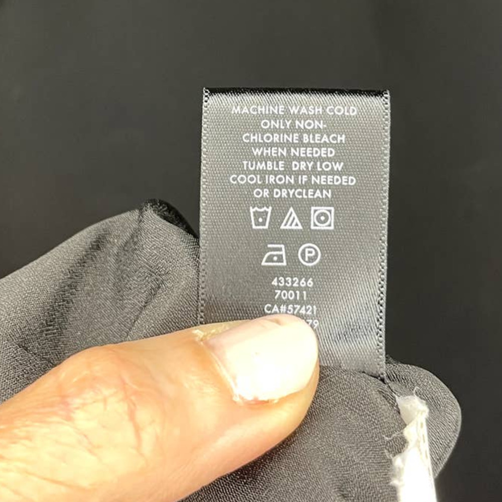 𝅺loft Dress Black Mini Dramatic Sleeve Embellished Batwing Scoop Neck Size‎ 2 - Picture 9 of 12